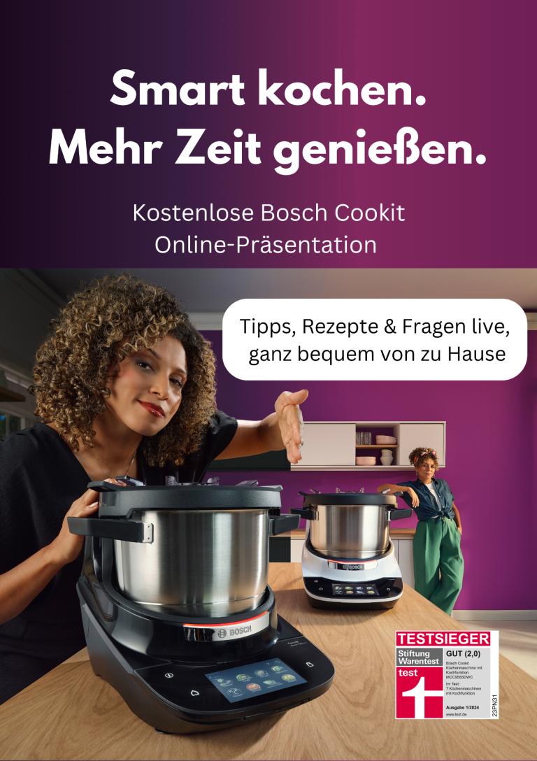 BOsch Cookit Deluxe Deal Bosch Cookit im Angebot für 1.399 € und einer Ersparnis von 579 €.